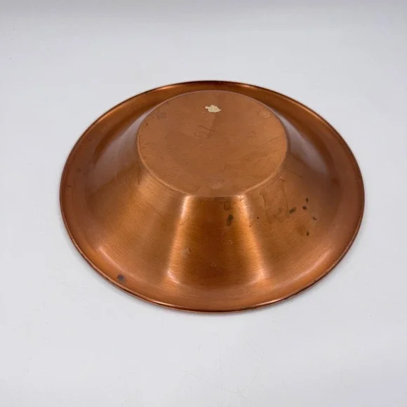 Vintage Solid Copper Centerpiece Bowl 12 Sculptural Decorative Table Accent